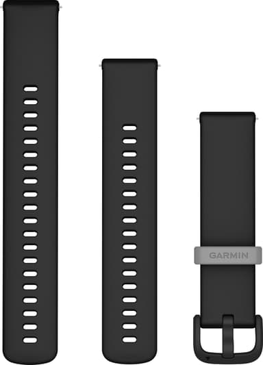Garmin 20 mm Quick Release Silicone kelloranneke (musta)
