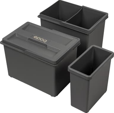 Epoq NPS Slim 400 jätteidenlajittelujärjestelmä (tummanharmaa)