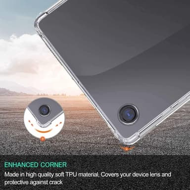 Samsung Galaxy Tab A9+ Kuori Kirkas TPU + Reunahiomattu