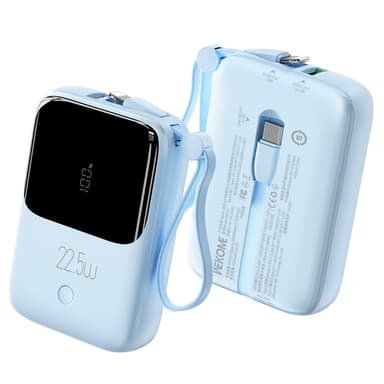 10 000 mAh nopea kannettava Powerbank Supernopea lataus USB-C 22,5 W