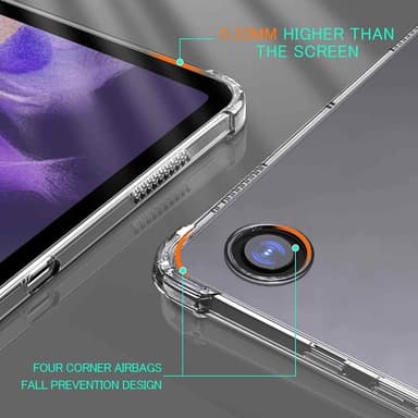 Samsung Galaxy Tab A9 Kuori Kirkas TPU + Reunahiomattu