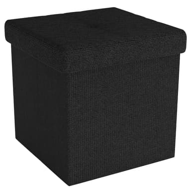 Taitettava Jakkara 30x30x30 cm Jalkatuki (musta)