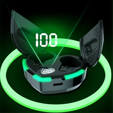Bluetooth 5.3 In-Ear kuulokkeet + sydänlatauskotelo - musta