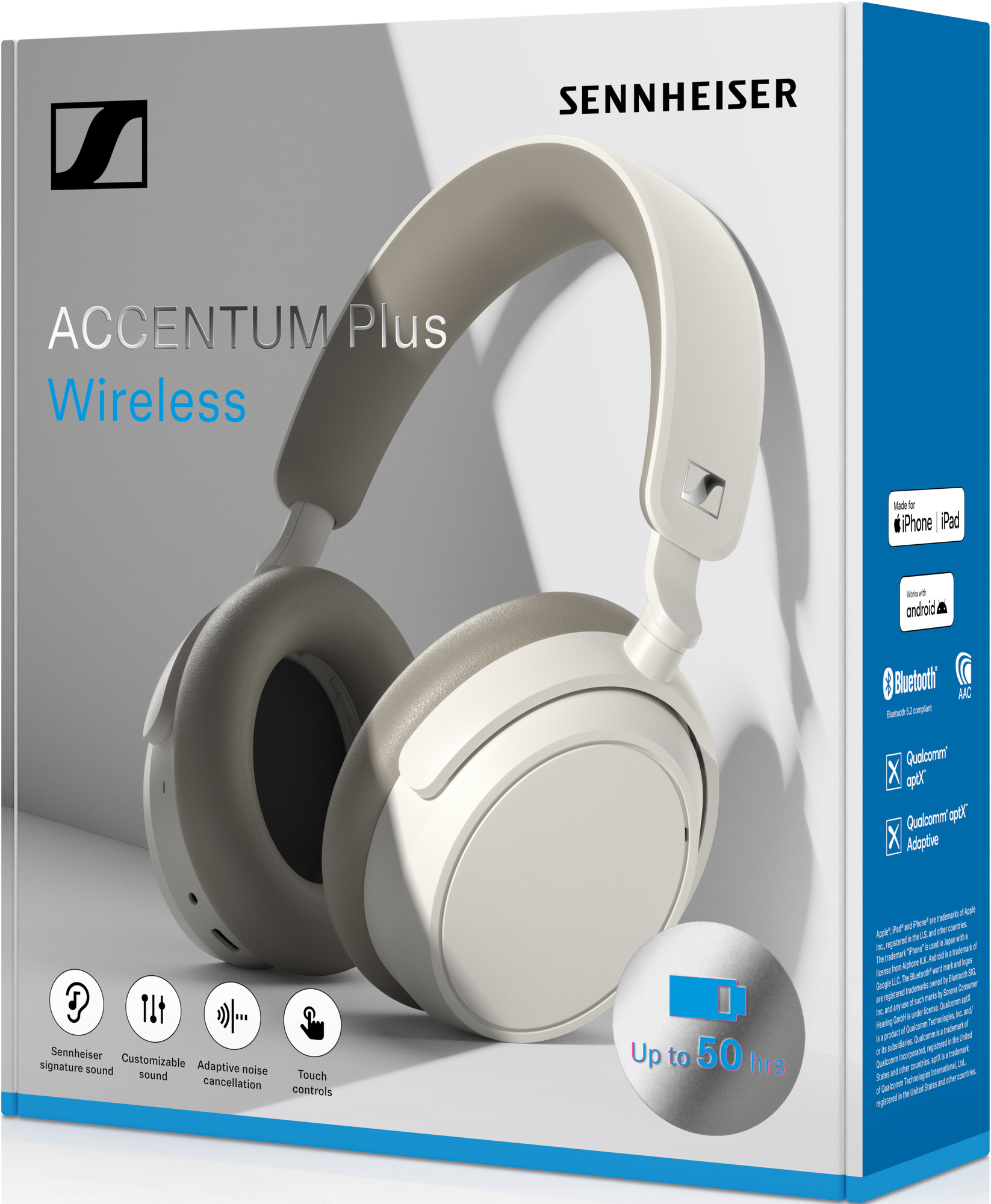Sennheiser Accentum Plus langattomat around-ear kuulokkeet (valkoinen)