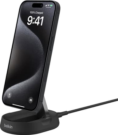 Belkin BoostCharge Pro Qi2 15 W magneettinen monikäyttölaturi (musta)