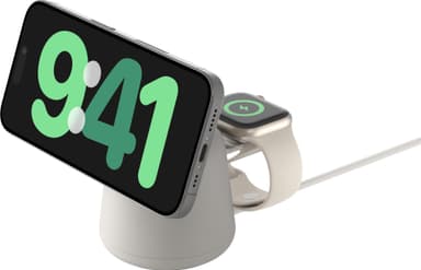 Belkin BoostCharge Pro 2in1 MagSafe 15 W langaton laturi (hiekka)