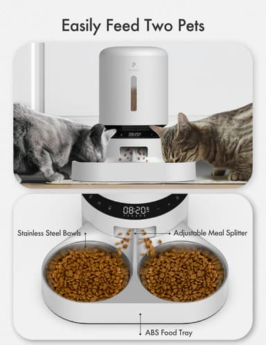 Petlibro Granary Wifi Dual kissan ruokinta-automaatti (valkoinen)