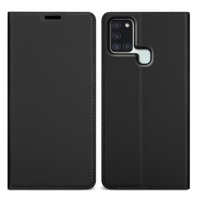Samsung Galaxy A21s Suojakuori Lompakkokotelo (Musta)