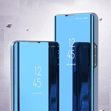 SKALO Samsung S24 Ultra Clear View Mirror Lompakko - Ruusukulta
