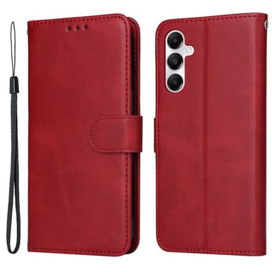 SKALO Samsung A05s 4G PU-nahkainen Lompakkokotelo - Punainen