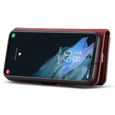 DG MING Samsung S24 2-in-1 magneetti lompakkokotelo - Punainen