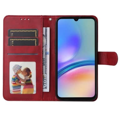 SKALO Samsung A05s 4G PU-nahkainen Lompakkokotelo - Punainen