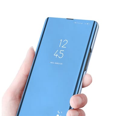 SKALO Samsung S23 FE Clear View Mirror Lompakko - Musta