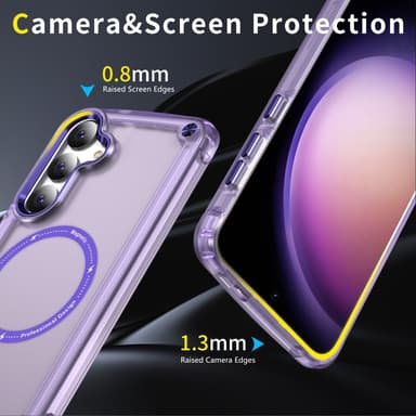 SKALO Samsung S24 Läpinäkyvä TPU Magneetti/Metal Suojakuori - Violetti