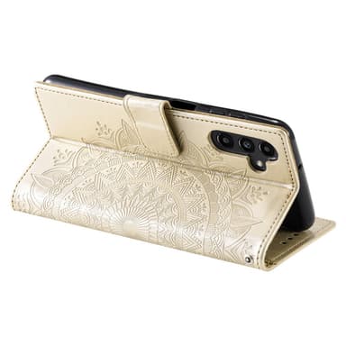 SKALO Samsung S24+ Mandala lompakkokotelo - Kulta