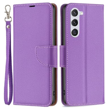 SKALO Samsung S24 Litchi Lompakkokotelo - Violetti