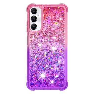 SKALO Samsung A05s 4G Juoksuhiekka Glitter Sydämet TPU kuori - Pinkki-Violetti