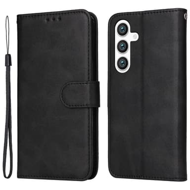 SKALO Samsung S24 PU-nahkainen Lompakkokotelo - Musta