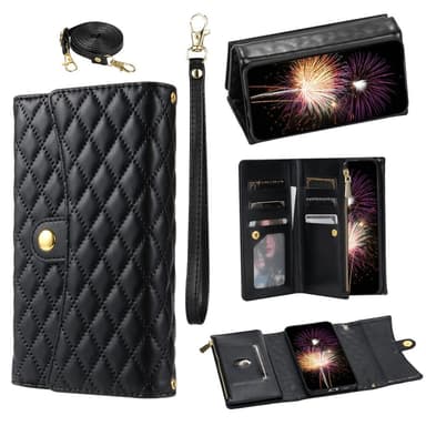 SKALO Samsung S24 Evelope Clutch 8-Lokeroa - Musta