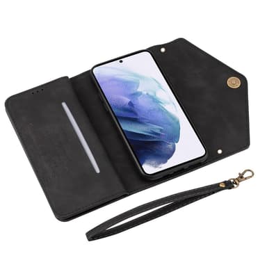 SKALO Samsung S24 Evelope Clutch 8-Lokeroa - Musta