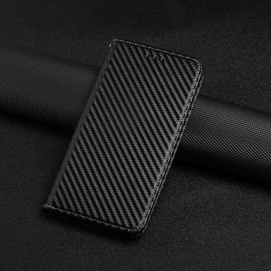 SKALO Samsung S24 Carbon Fiber Lompakkokotelo - Musta