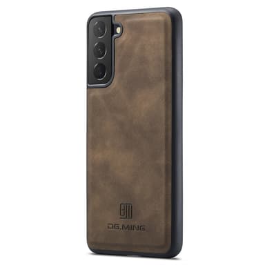 DG.MING Samsung S24 Premium PU-nahka Hybridi Suojakuori - Ruskea