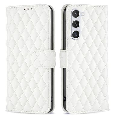 SKALO Samsung S24 BINFEN COLOR Tikattu Lompakko - Valkoinen