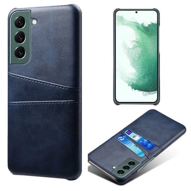 SKALO Samsung S24 PU-nahkainen Suojakuori Lompakolla - Sininen