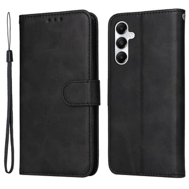 SKALO Samsung A05s 4G PU-nahkainen Lompakkokotelo - Musta