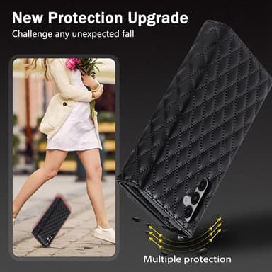 SKALO Samsung S24 Evelope Clutch 8-Lokeroa - Musta