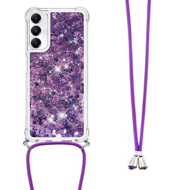 SKALO Samsung A05s 4G Juoksuhiekka Glitter Mobile kaulapanta - Violetti