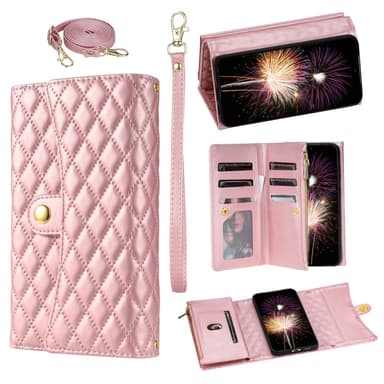 SKALO Samsung S24 Evelope Clutch 8-Lokeroa - Ruusukulta