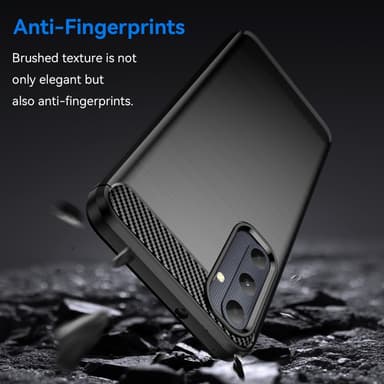 SKALO Samsung A05s 4G Armor Carbon Iskunkestävä TPU suojakuori - Musta