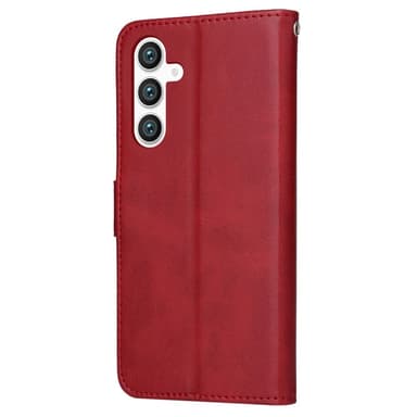 SKALO Samsung S23 FE PU-nahkainen Lompakkokotelo - Punainen