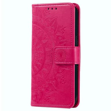 SKALO Samsung S24 Mandala lompakkokotelo - Cerise
