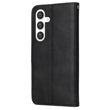 SKALO Samsung S24+ PU-nahkainen Lompakkokotelo - Musta