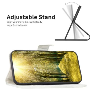 SKALO Samsung A05s 4G BINFEN COLOR Tikattu Lompakko - Valkoinen