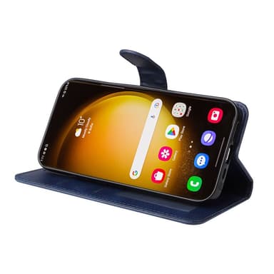 SKALO Samsung S24 Ultra PU-nahkainen Lompakkokotelo - Sininen