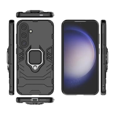 SKALO Samsung S24 Armor Hybridi metallirengas kuori - Musta