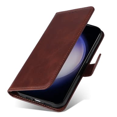 SKALO Samsung S24 PU-nahkainen Lompakkokotelo - Ruskea