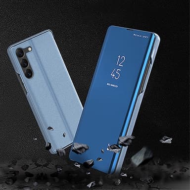 SKALO Samsung S24 Clear View Mirror Lompakko - Hopea