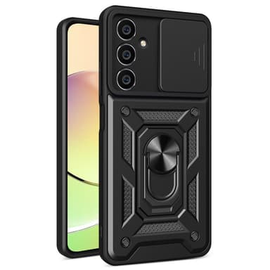 SKALO Samsung A05s 4G Armor hybridi metallirengas kameran liukusäädin - Musta
