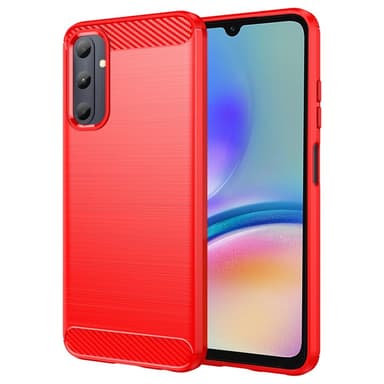 SKALO Samsung A05s 4G Armor Carbon Iskunkestävä TPU suojakuori - Punainen