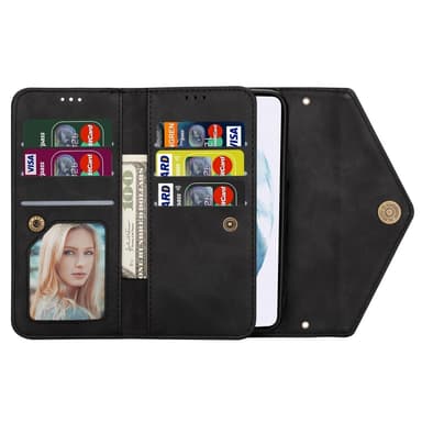 SKALO Samsung S24 Evelope Clutch 8-Lokeroa - Musta