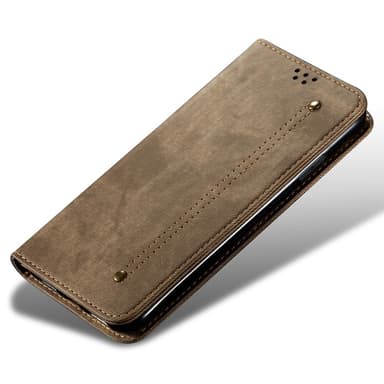 SKALO Samsung S24 Jeans Lompakkokotelo - Khaki