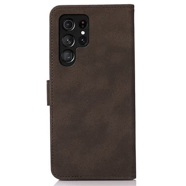 SKALO Samsung S24 Ultra KHAZNEH Lompakkokotelo PU-nahasta - Ruskea