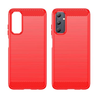SKALO Samsung A05s 4G Armor Carbon Iskunkestävä TPU suojakuori - Punainen