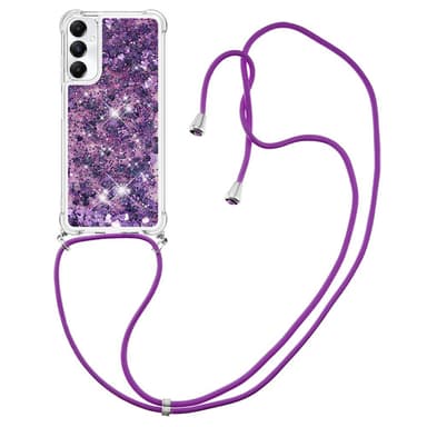 SKALO Samsung A05s 4G Juoksuhiekka Glitter Mobile kaulapanta - Violetti