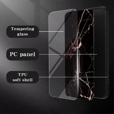 SKALO Samsung S24 Ultra Marmori karkaistu lasi TPU-suojakuori - #3