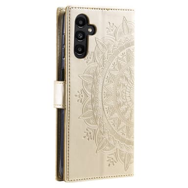 SKALO Samsung S24 Mandala lompakkokotelo - Kulta